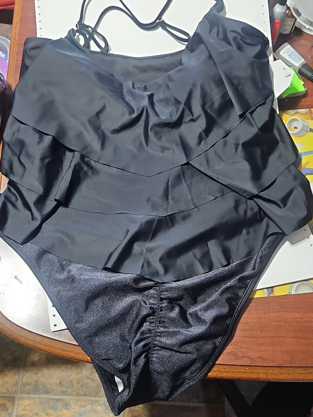 Black Ruffle Two-Piece Swimsuit - Women Swim NWT